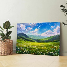 Resim Yeşil Kır - 90x60 