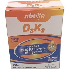 Resim NbtLife D3K2 Vitamin 20 ml Oral Damla 