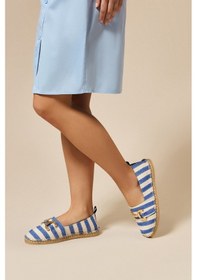 Resim Aria Kadın Mavi Tokalı Bez Espadril Mavi 