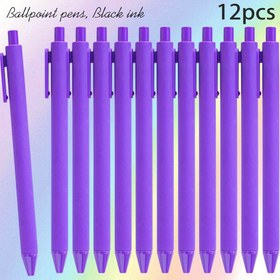 Resim 12 Adet Geri Çekilebilir Tükenmez Kalem. Hızlı Kuruyan Siyah Mürekkep, İnce Uç 0.5mm Premium Yazım, Kadınlar, Öğretmenler ve Okul Malzemeleri için Ofis Gereci, Okula Dönüş, 14 Yaş ve Üzeri 