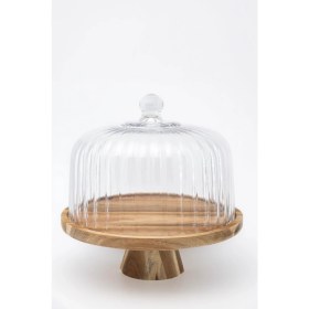 Resim Green Eye Homes Akasya Standlı Cam Kek Fanusu 