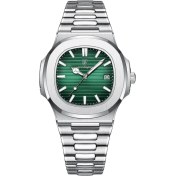 Resim Mundo Venta Poedagar Erkek Su Geçirmez Kol Saati - Gümüş / Yeşil (Yurt Dışından) 