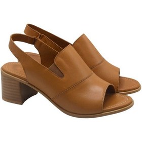 Resim Kadın Yazlık Topuklu Deri Sandalet Taba 24381825y Taba 