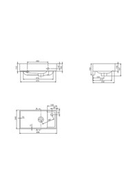 Resim Turkuaz Seramik Cerastyle Sharp Mini 50 x 25 CM Lavabo 