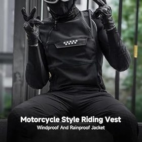 Resim Jectse Motosiklet Sürme Ceket Rüzgar Geçirmez Yağmur Geçirmez Sıcak 5-15°C Sonbahar Kış Güvenlik Giyim Erkek Kadın 