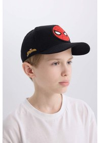 Resim DeFacto Erkek Çocuk Marvel Spiderman Pamuklu Cap Şapka X0356A625SMBK27 