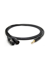 Resim 6.35 Mm Trs Erkek To 3-pin Xlr Dişi + Erkek Ses Kablosu - 1.5 Met 