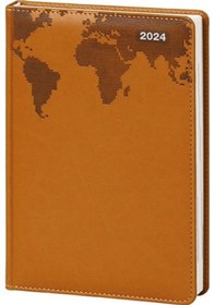 Resim 2024 Dünya-the World Termo Deri Ajanda Taba 