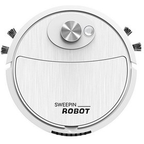 Resim Reedark 3 Ü 1 Arada Süpürme, Emme Ve Silme Robotu, Akıllı Temizlik Makinesi, Usb Şarjlı Ev Aleti Beyaz 