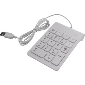 Resim Jingyi Mini USB Kablolu Sayısal Tuş Takımı Numpad 18 Tuşları Muhasebe Veznedar Dizüstü Windows Android Dizüstü Tablet Pc Için Dijital Klavye ( (Yurt Dışından) 