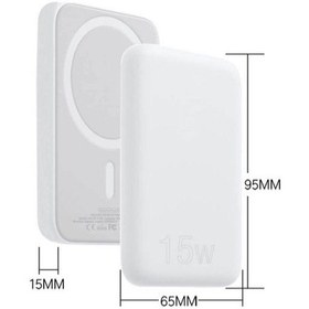 Resim Gtc 15w Hızlı Şarj Özellikli 5000mah Magsafe Uyumlu Kablosuz Manyetik Powerbank Y-132 BEYAZ 