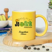 Resim İsme Özel Jeofizik Mühendisi Sarı Kupa Bardak 