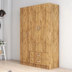 Resim Tanmob 3 Kapılı Iki Çekmeceli Geniş Gardrop Çam - GRD0502 