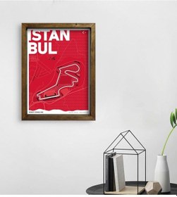 Resim Bk Gift Istanbul Park Tasarımlı Doğal Masif Ahşap Çerçeveli Tablo (551143525) 