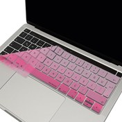 Resim MacBook Pro 13" A1706 1989 2159 A1707 1990 Uyumlu Türkçe Q Baskı Gradient Pembe Klavye Kılıfı McStorey