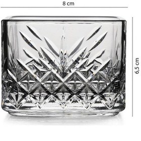 Resim Paşabahçe Timeless Kare Magnolia Kasesi - 12 Li Çok Amaçlı Kase Çerezlik Şeffaf 