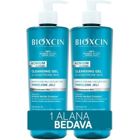 Resim Bioxcin Acnium Sebum Dengeleyici Yüz Yıkama Jeli 500 ml + 500 ml Avantaj Paket 