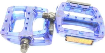 Resim Wp601 Geniş Mtb Bmx Platform Pedal 110 X 100 Mm 415 Gram Transparan Mavi 
