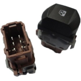 Resim Genel Markalar Cam Anahtarı Sağ 700051 Megane-ıı Authentıc Kahverengi 6pin -pra700051 Uyumlu 