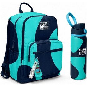 Resim Coral High Lacivert Turkuaz Sırt Çantası 23686+çelik Termos 800 Ml 38546 Çok Renkli 