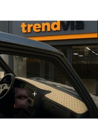 Resim Tofaş Şahin Doğan Kartal Yüksek Ön Göğüs Bej-siyah Torpido Kılıfı / Siyah-kırmızı Boyun Yastığı 