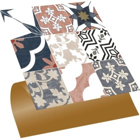 Resim Kendinden Yapışkanlı Küba Desenli Pvc Karo 30X30 cm (33 Adet) 3m2 