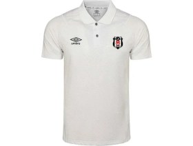 Resim Beşiktaş Umbro Orijinal Beyaz Polo Yaka T-Shırt 