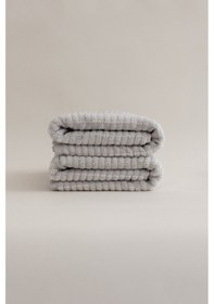 Resim Ivory Gri Bordürlü Mikro Fiber %100 Pamuk 2li El Yüz Havlusu Seti Gri 