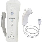 Resim Nintendo Wii Remote Nunchuck Controller Takım Set Motion Plus 