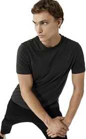 Resim Rahat Kalıp Kısa Kollu Baskı Detaylı Bisiklet Yaka Basic Spor Tişört 