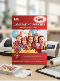 Resim fcx Laminasyon Filmi Parlak A4 125Mic 100'lü 