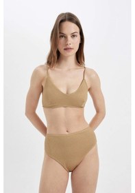 Resim DeFacto Regular Fit Parlak Kumaş Yüksek Bel Bikini Altı-Fall in Love C3180AX24SMYL275 