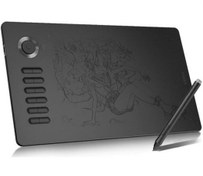 Resim Veikk A15 Pro 10x6 inç 8192 Level 5080 LPI Grafik Tablet + Kalem Siyah 