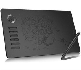 Resim Veikk A15 Pro 10x6 inç 8192 Level 5080 LPI Grafik Tablet + Kalem Siyah 