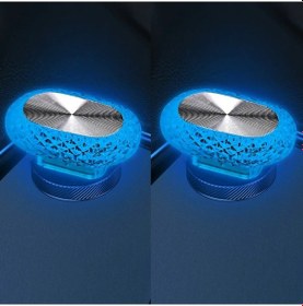 Resim Sunshine022 2li Set Şarjlı Angel Eye Led Araç İçi Dekorasyon Lambası Ice Blue 