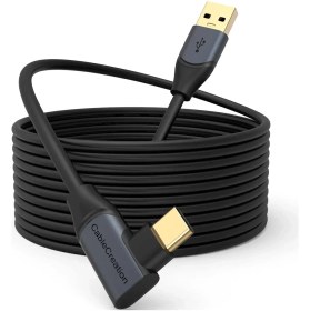Resim Hype Store 5 Gbps Type-C Vr Data Şarj Kablosu Oculus Quest 2 Için Link Cable 90° Type-C Uç USB 3.2 Kablo 5 Metr 