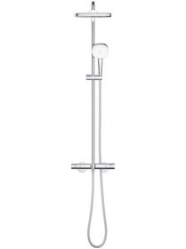 Resim Grohe Tempesta System 250 Cube Duvara Monte Termostatik Bataryalı Duş Sistemi - 26975001 Gümüş 