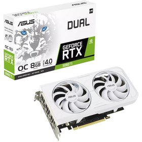 Resim Asus NVIDIA GeForce RTX 3060 Ti Dual White OC DUAL-RTX3060TI-O8GD6X-WHITE 8 GB GDDR6X 256 Bit Ekran Kartı 