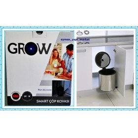 Resim Grow Smart Dolap İçi Çöp Kovası Paslanmaz Krom 
