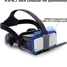 Resim Vrpark J20 3.5mm Kulaklıklı 3D Sanal Gerçeklik 