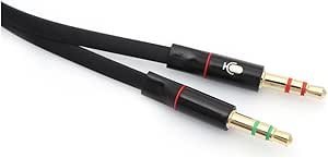 Resim QPORT Q-A12 3,5mm RCA DİŞİ => MİKROFON+KULAKLIK 0,15mm ÇEVİRİCİ 