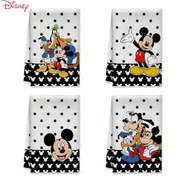 Resim 1/2/4 adet Disney el havluları Mickey Mouse Donald Duck Goofy bot siyah beyaz kırmızı sevimli komik çizgi film mikrofiber 16*24in/40*60cm banyo mutfak oturma odası spor salonu ve dış mekan sporları için 
