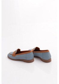 Resim Dgn 010-1 Kadin Loafer Ayakkabi Mavi 