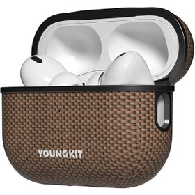 Resim Youngkit 1500D Kevlar Extreme Wing Serisi Airpods Pro Aramid Fiber M-safe Kılıf - Gold 