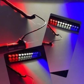 Resim NKT GROUP S12 Cam Içi Vantuzlu Polis Çakar 12 Ledli Kırmızı Beyaz Mavi Çakmaklık Girişli 