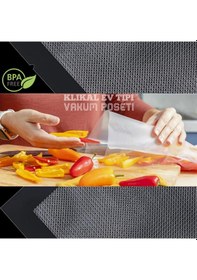 Resim Klikal 20x30 100 Adet Tırtıklı Vakum Makinesi Poşeti Ev Tipi 