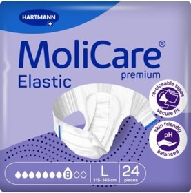 Resim Molicare 8 Damla Belbantlı Hasta Bezi Large 24 Adet 3 Paket L 