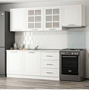 Resim Minar 240 Cm Mebran C Mutfak Dolabı Beyaz 240-Mcb2 Beyaz 