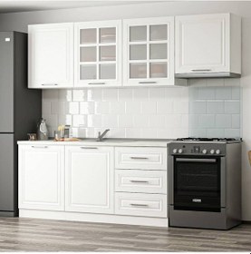 Resim Minar 240 Cm Mebran C Mutfak Dolabı Beyaz 240-Mcb2 Beyaz 