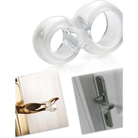 Resim Techno Station Plastik 8 Li Kapı Kolu Pencere Stoperi, Kapı Arkası Duvar Koruyucu Tampon, Silikon Durdurucu 